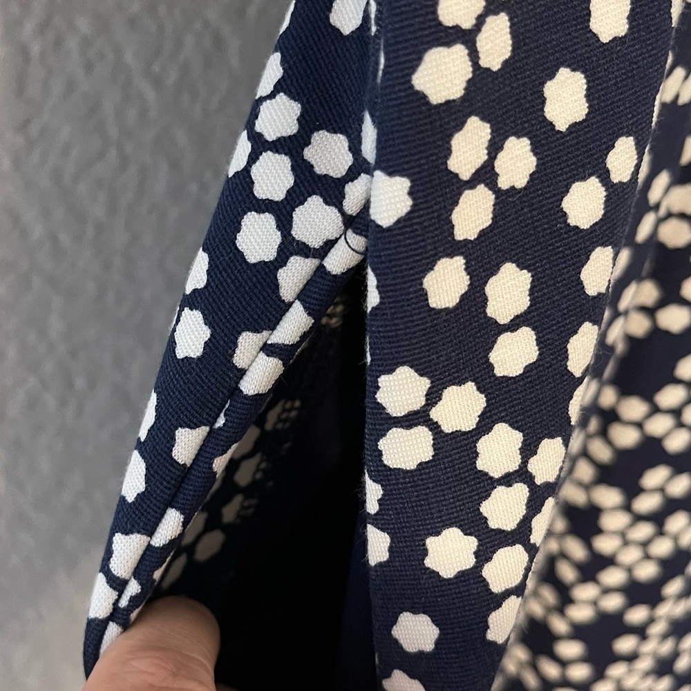 Boden Lined 3/4 Sleeve Dress, Navy & White, with Pockets. Size 4 US / 8 UK. - Picture 3 of 10